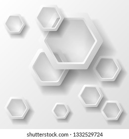 Dynamic shapes on a white background. Design for abstract geometric background consisting of dynamic shapes, intersecting shapes. Vector. Infographics