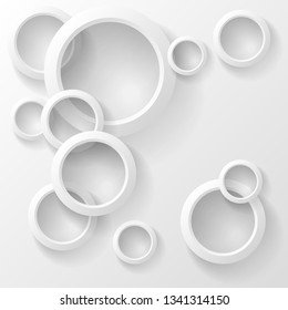 Dynamic shapes on a white background. Design for abstract geometric background consisting of dynamic shapes, intersecting shapes. Vector. Infographics