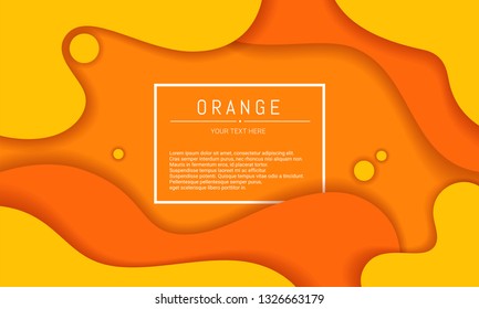 Dynamic shapes vector orange background. Creative illustration for web backgrounds, posters, invites, brochures, greeting cards, etc.