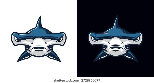 Dynamic Shark Logo Design, Graphic Art, Digital Creation, Sport Branding, Modern Aesthetic