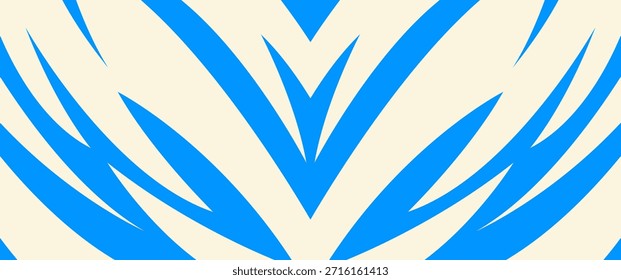 Dynamic sharp blue lines on white background for sports themed apparel branding