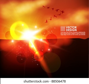 dynamic shiny sunshine vector background design