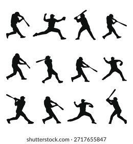 Dynamic Silhouettes of Baseball Players in Action Poses