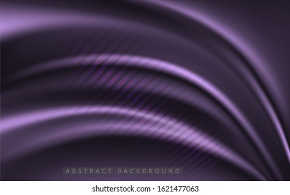 Dynamic silk smooth purple background. Abstract realistic background design