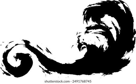 Dynamic, Simple, Wave, Ink Painting, Illustration, Vector