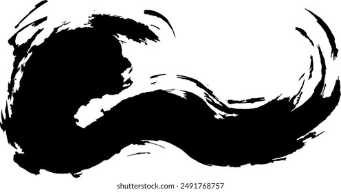 Dinámico, Simple, Onda, Pintura de tinta, Ilustración, Vector