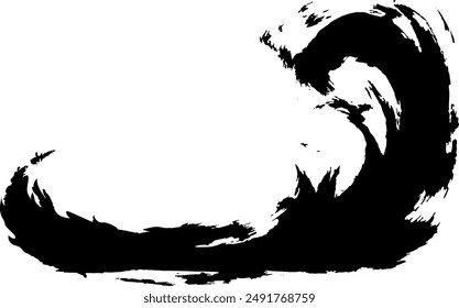 Dinámico, Simple, Onda, Pintura de tinta, Ilustración, Vector
