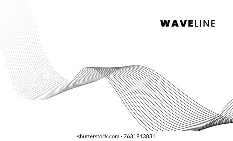 Design dinâmico de linha de onda única com fluxo suave e estilo minimalista

