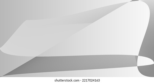 Dynamic Smooth Grey Gray Office Background. Futuristic Minimal Monochromatic Alluminium Gradient Mesh. Modern Layers Technology Shape Horizontal Lines. Metallic Digital Fluid Silver Illustration.