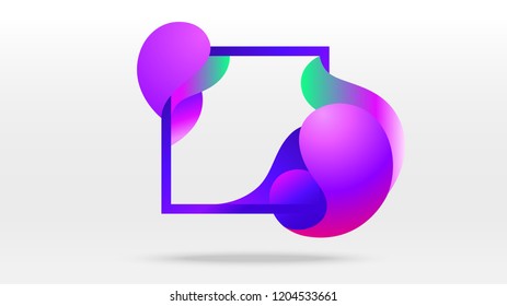 Dynamic smooth pattern abstract vector frame