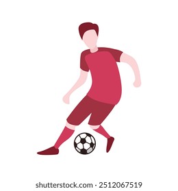 Ilustração Dinâmica de Partida de Futebol em Ação