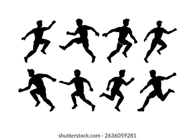 Dynamic Soccer Players in Action with Blue Accents