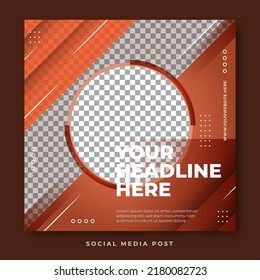 Dynamic social media post template with circle frame
