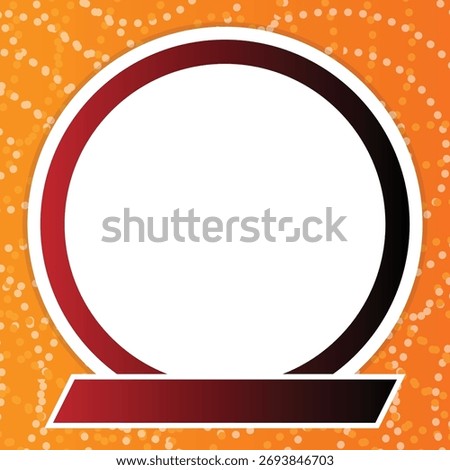 Dynamic social media profile frame with a vibrant orange background, perfect for branding and showcasing content in a modern style