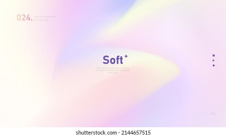 Dynamic soft gradient background. Modern bright wallpaper with colorful half tones shapes