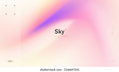 Dynamic soft gradient background. Modern bright wallpaper with colorful half tones shapes