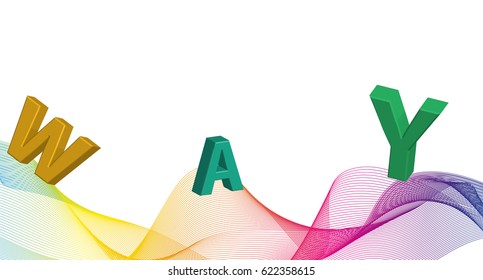 Dynamic soft wavy background with text way