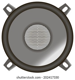 Dynamic sound device used in the speakers. Vector illustration.