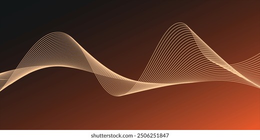 Dynamic sound wave. Design element. Vector illustration.