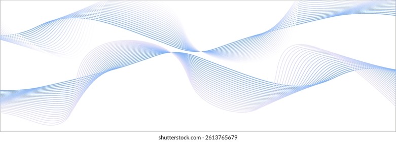 Dynamic sound wave isolated on white background.