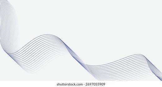 Dynamic sound wave isolated on white background. Musical particle pulsing. vector eps10