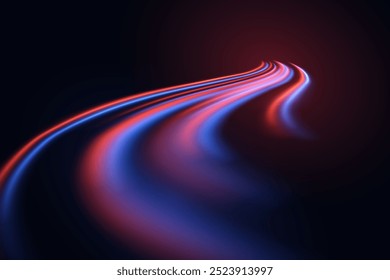 Dynamic speed effect. Futuristic speaker motion technology. High speed light trail effect.