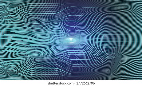 Dynamic speed line background . Vector Illustration .Technology  Logo . Design element . Abstract Geometric shape . 