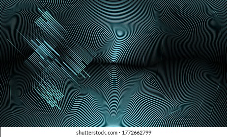 Dynamic speed line background . Vector Illustration .Technology  Logo . Design element . Abstract Geometric shape . 