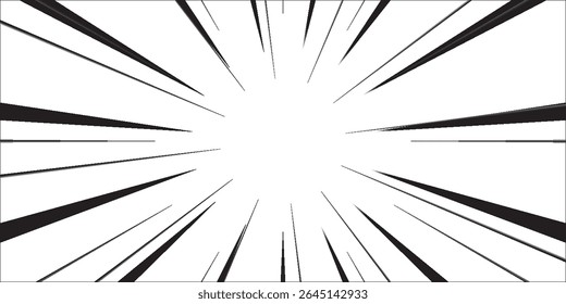 Dynamic Speed Lines With Radiating Energy Style Design