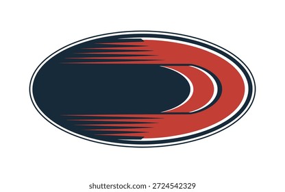 Diseño de logotipo ovalado de velocidad dinámica