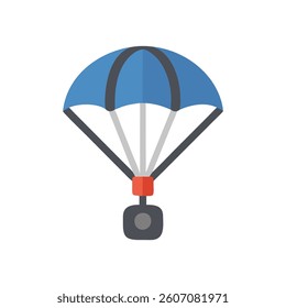 Dynamic Speed Parachute Icon for Workouts. Design of Fitness and Gym Icons.