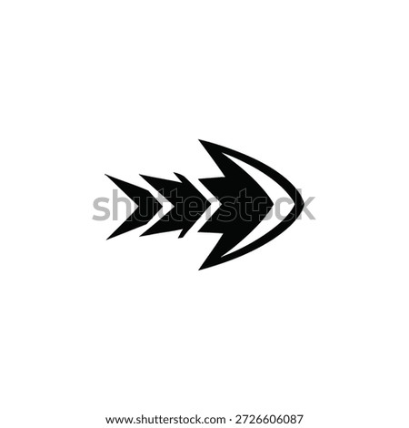 Dynamic Speed Symbol on White Background