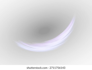 Giro dinámico, velocidad y remolino en un fondo abstracto transparente. Girar la luz y el efecto de movimiento con resplandor de neón circular.