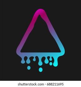 Dynamic splash liquid shape. Background for poster, cover, banner, placard. Logo vector illustration for design. Abstract colorful triangle.