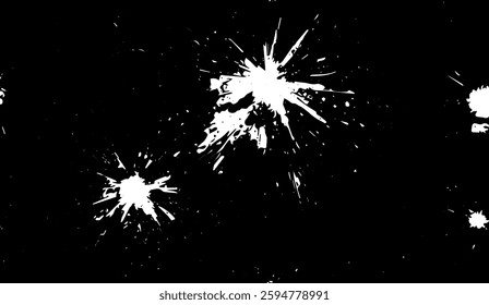 Dynamic splatter painting texture with abstract design and expressive brushstrokes on a contrasting dark backdrop creating a modern and impactful visual element