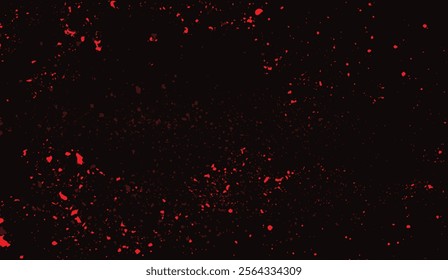 Dynamic splatter of red on a dark background, creating a dramatic abstract texture with artistic flair. Perfect for backgrounds, art, or creative projects