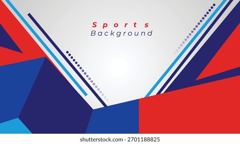 Dynamic Sport Background Template with Abstract Brush and Colorful Overlap Design