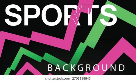 Dynamische Sport-Hintergrundvorlage mit abstraktem Pinsel und buntem Überlappungsdesign