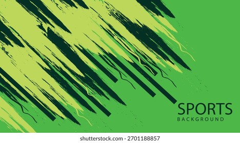 Dynamic Sport Background Template with Abstract Brush and Colorful Overlap Design