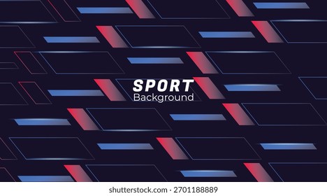 Dynamic Sport Background Template with Abstract Brush and Colorful Overlap Design