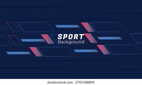 Dynamic Sport Background Template with Abstract Brush and Colorful Overlap Design