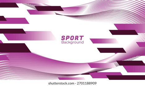 Dynamic Sport Background Template with Abstract Brush and Colorful Overlap Design