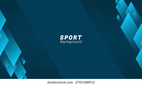 Dynamic Sport Background Template with Abstract Brush and Colorful Overlap Design