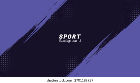 Modelo de fundo de esporte dinâmico com pincel abstrato e design de sobreposição colorida