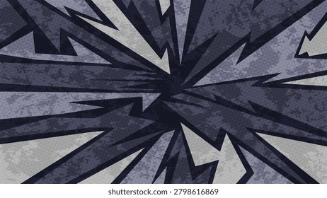 Dynamic Sport Grunge Background with Comic Style and Halftone Texture
