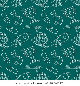 Dynamic Sports and Achievement Pattern Design merges athleticism and creativity in vibrant collages