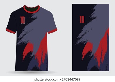 Dynamic Sports Jersey Design with Abstract Brush Strokes,