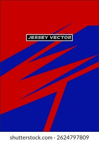 Dynamic Sportswear Jersey Design with Abstract Red and Blue Elements