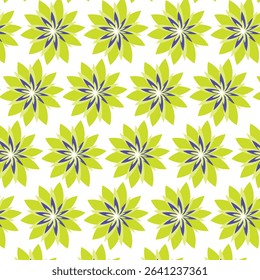 Dynamic Spring Bloom Seamless Pattern
