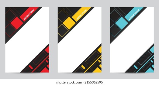 dynamic square business card background modern template design 